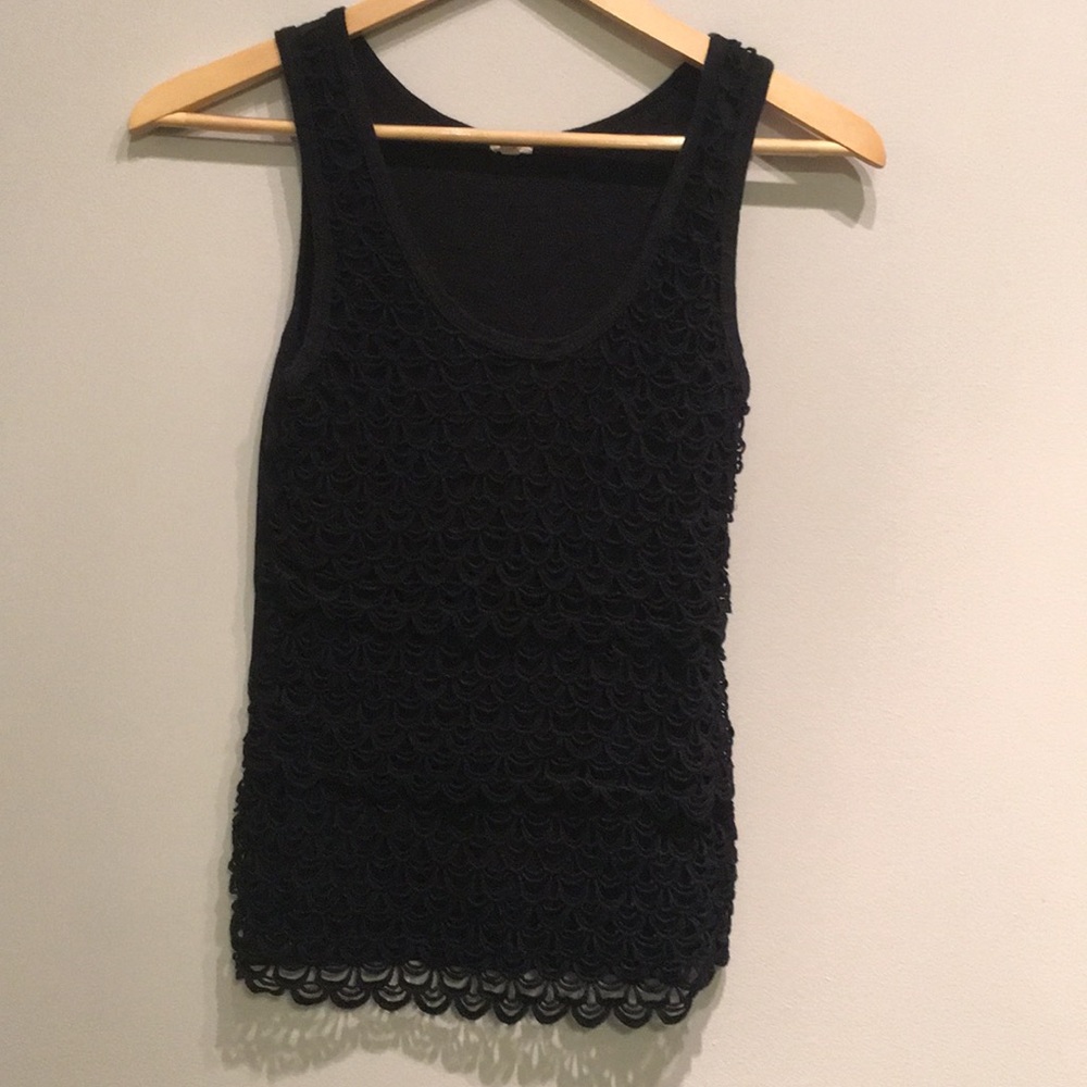 Jcrew tank with crochet front